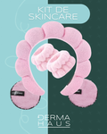 Kit de SkinCare –  Diadema + Muñequeras + Esponja de limpieza
