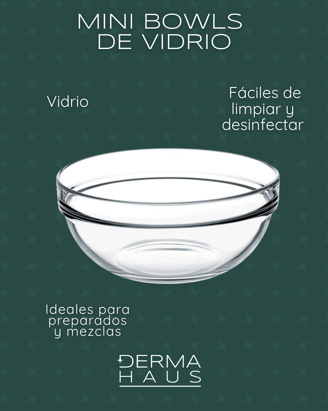 2 Mini Bowls De Vidrio Para Ingredientes Y Preparación