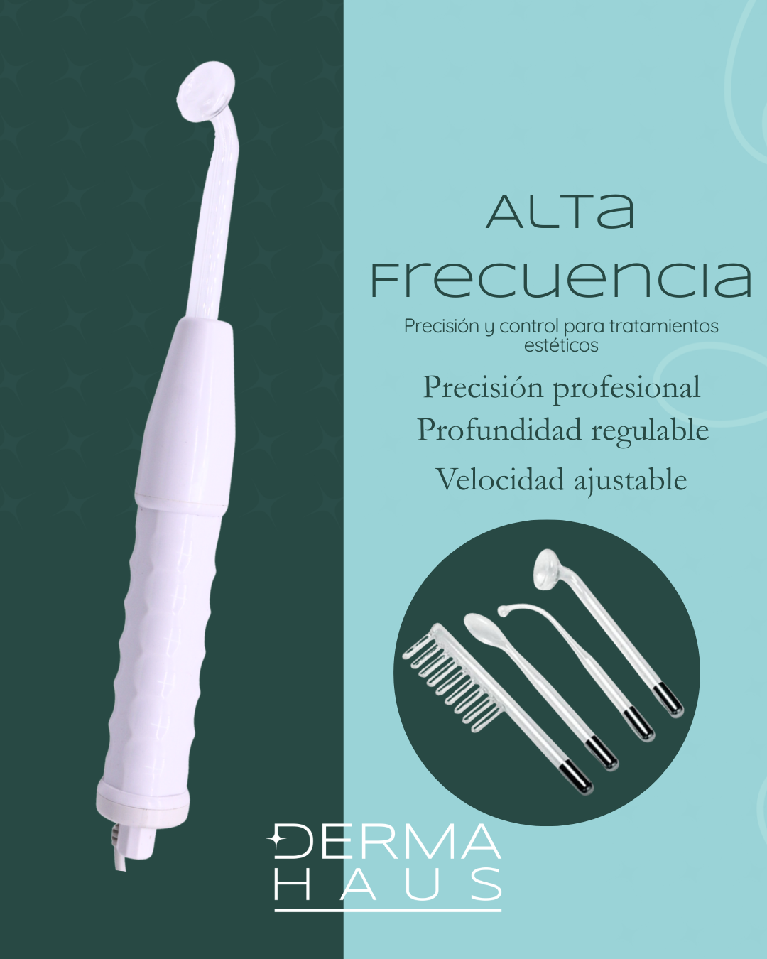 Alta Frecuencia Portatil Facial Corporal 4 Electrodos Crazy