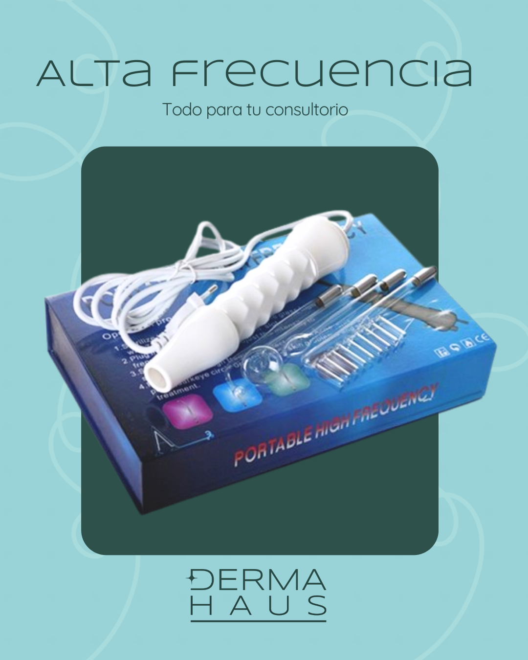 Alta Frecuencia Portatil Facial Corporal 4 Electrodos Crazy