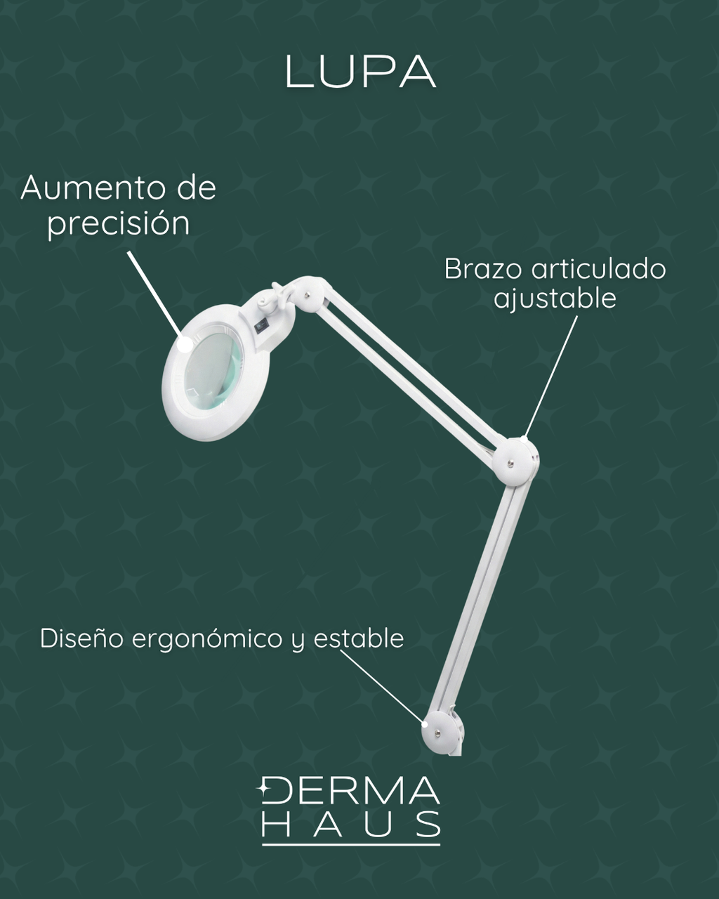 Lupa con brazo mas aumento