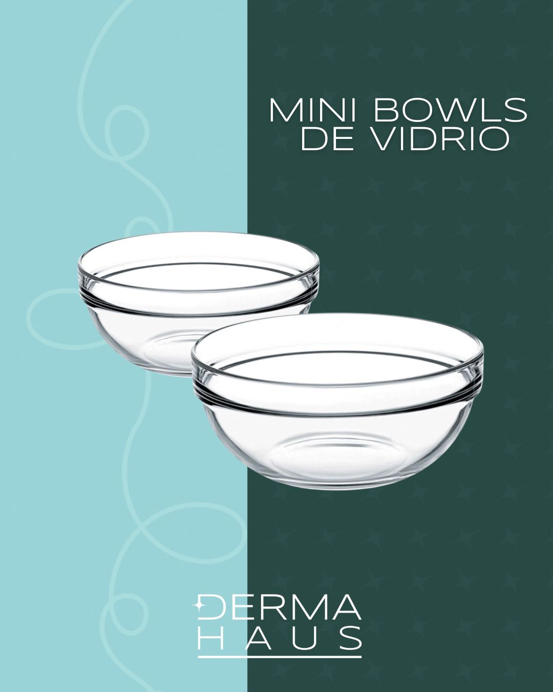 2 Mini Bowls De Vidrio Para Ingredientes Y Preparación